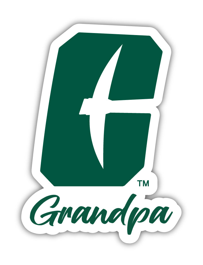 North Carolina Charlotte Forty-Niners 4-Inch Proud Grandpa NCAA - Durable School Spirit Vinyl Decal Perfect Gift for Grandpa