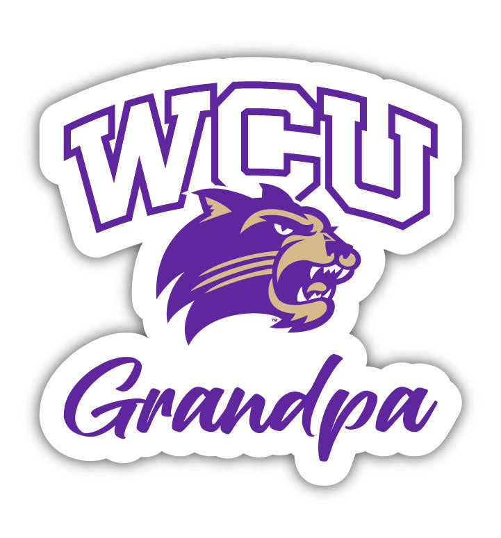 Western Carolina University 4-Inch Proud Grandpa NCAA - Durable School Spirit Vinyl Decal Perfect Gift for Grandpa