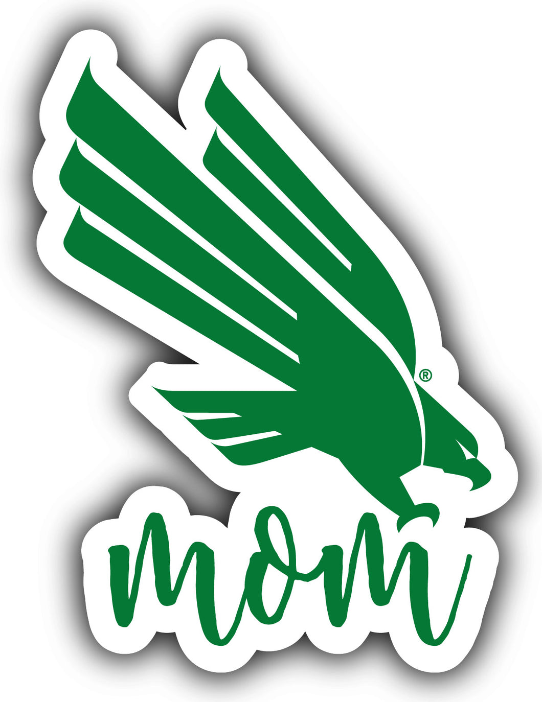 North Texas 4-Inch Proud Mom NCAA - Durable School Spirit Vinyl Decal Perfect Gift for Mom