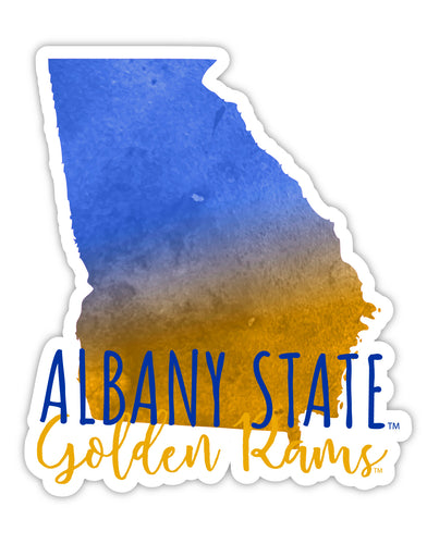 Albany State University 2-Inch Watercolor NCAA Vinyl Decal Sticker for Fans, Students, and Alumni