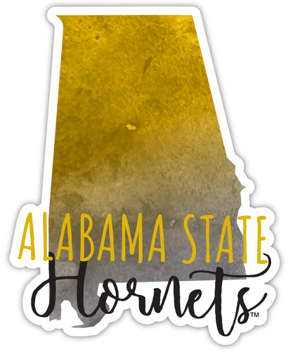 Alabama State University 2-Inch Watercolor NCAA Vinyl Decal Sticker for Fans, Students, and Alumni