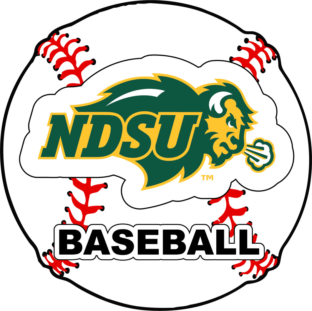 North Dakota State Bison 4-Inch Round Baseball NCAA Passion Vinyl Decal Sticker