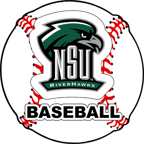 Northeastern State University Riverhawks 4-Inch Round Baseball NCAA Passion Vinyl Decal Sticker