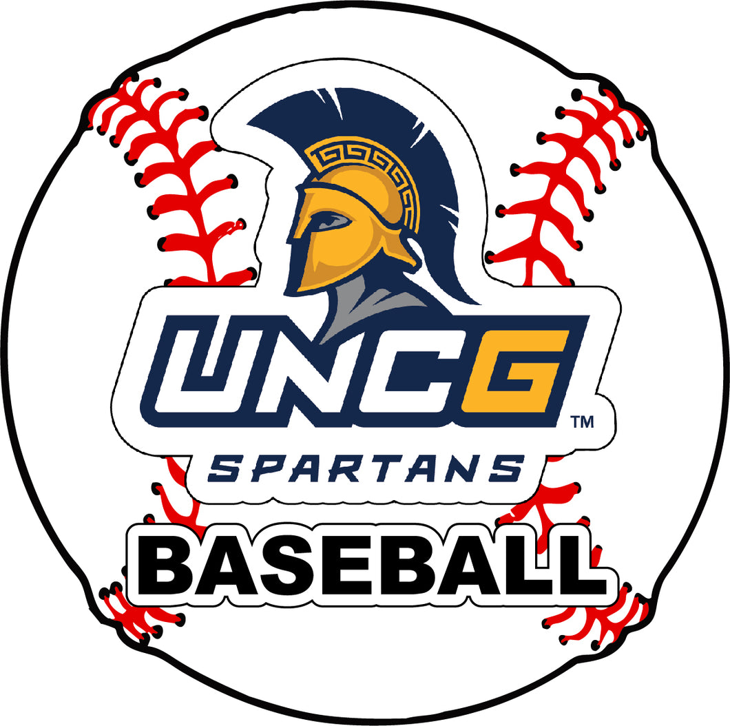 North Carolina Greensboro Spartans 4-Inch Round Baseball NCAA Passion Vinyl Decal Sticker