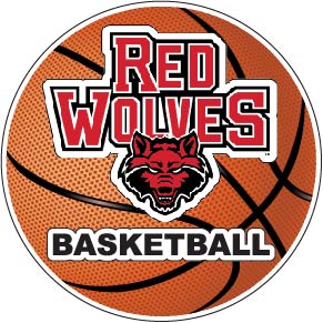 Arkansas State 4-Inch Round Basketball NCAA Hoops Pride Vinyl Decal Sticker