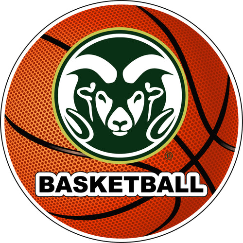 Colorado State Rams 4-Inch Round Basketball NCAA Hoops Pride Vinyl Decal Sticker