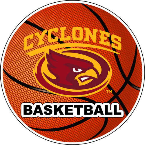 Iowa State Cyclones 4-Inch Round Basketball NCAA Hoops Pride Vinyl Decal Sticker