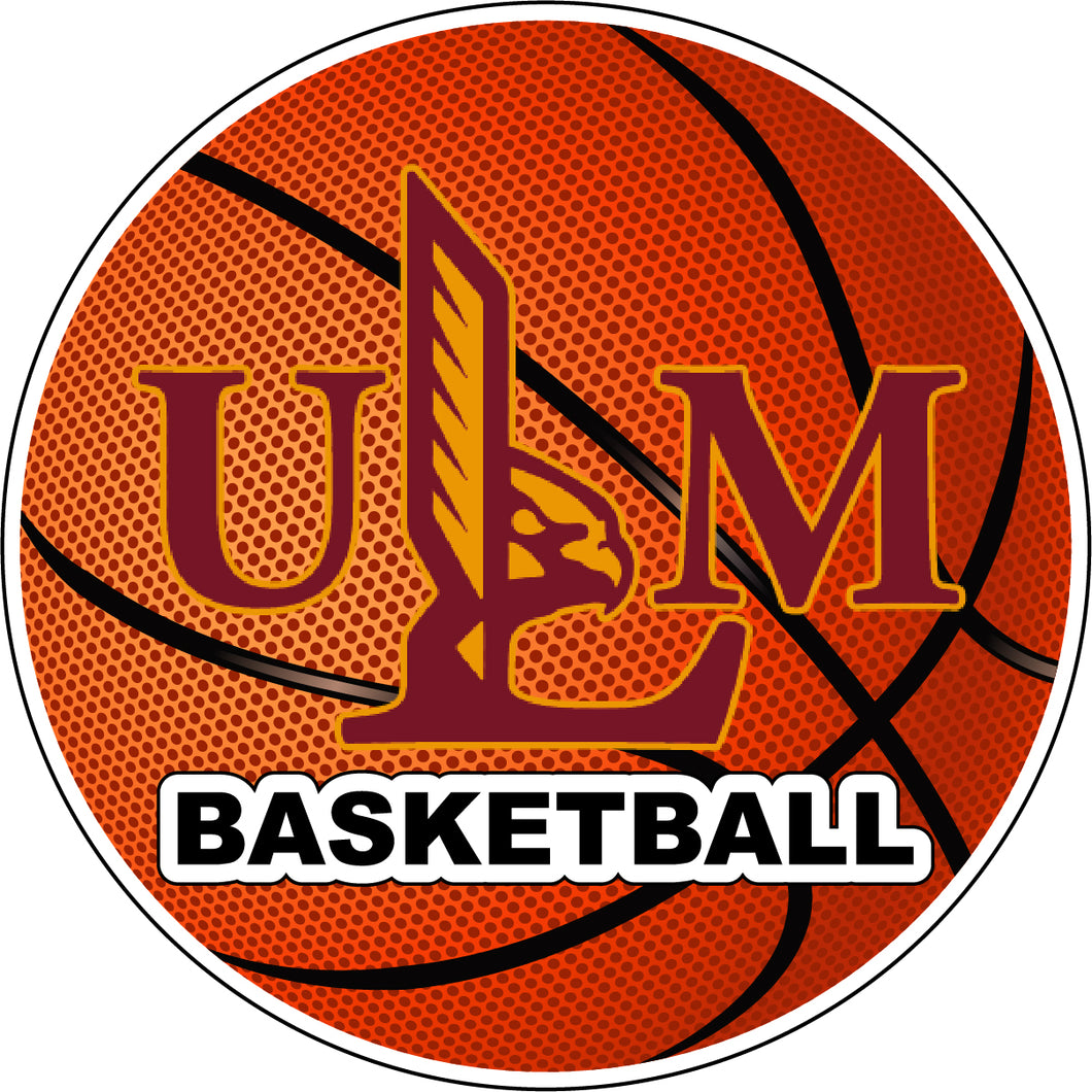 University of Louisiana Monroe 4-Inch Round Basketball NCAA Hoops Pride Vinyl Decal Sticker