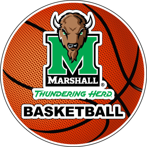 Marshall Thundering Herd 4-Inch Round Basketball NCAA Hoops Pride Vinyl Decal Sticker