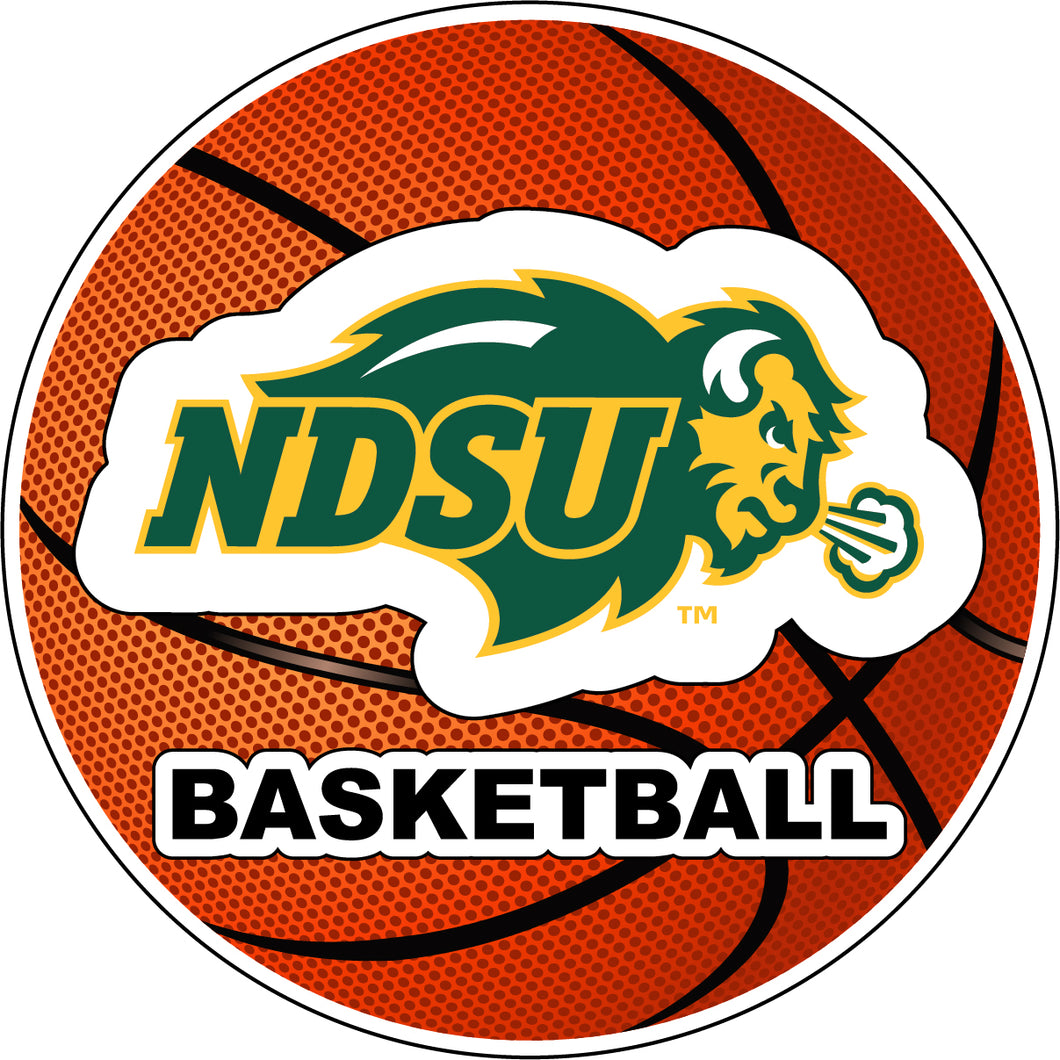 North Dakota State Bison 4-Inch Round Basketball NCAA Hoops Pride Vinyl Decal Sticker