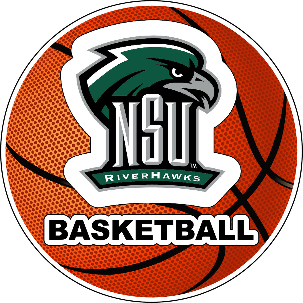 Northeastern State University Riverhawks 4-Inch Round Basketball NCAA Hoops Pride Vinyl Decal Sticker