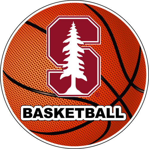 Stanford University 4-Inch Round Basketball NCAA Hoops Pride Vinyl Decal Sticker