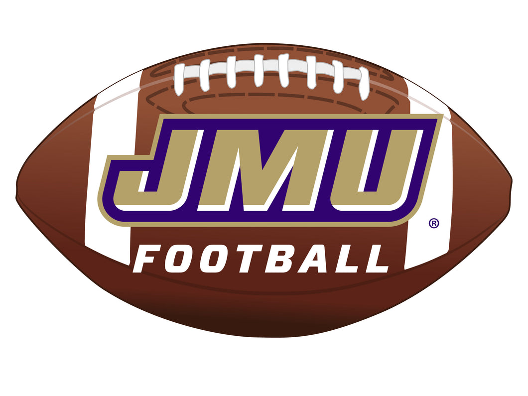 James Madison Dukes 4-Inch Round Football NCAA Gridiron Glory Vinyl Decal Sticker