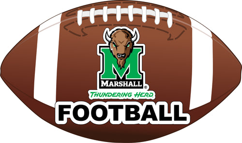 Marshall Thundering Herd 4-Inch Round Football NCAA Gridiron Glory Vinyl Decal Sticker