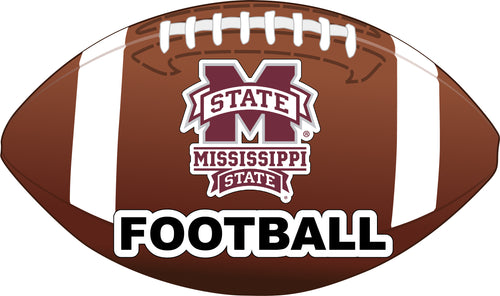 Mississippi State Bulldogs 4-Inch Round Football NCAA Gridiron Glory Vinyl Decal Sticker