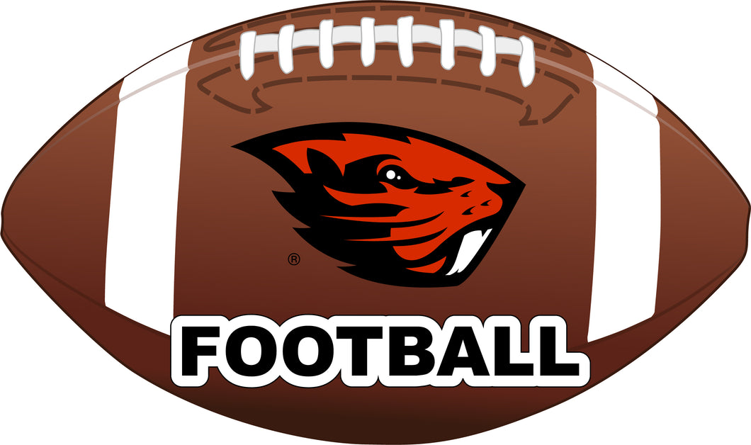 Oregon State Beavers 4-Inch Round Football NCAA Gridiron Glory Vinyl Decal Sticker