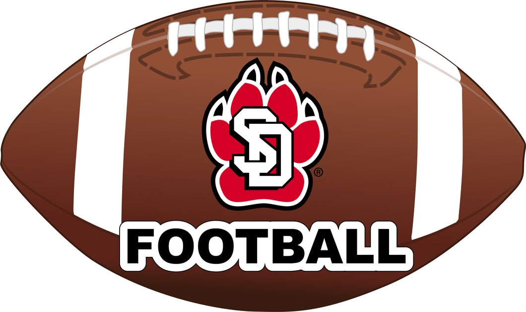 South Dakota Coyotes 4-Inch Round Football NCAA Gridiron Glory Vinyl Decal Sticker