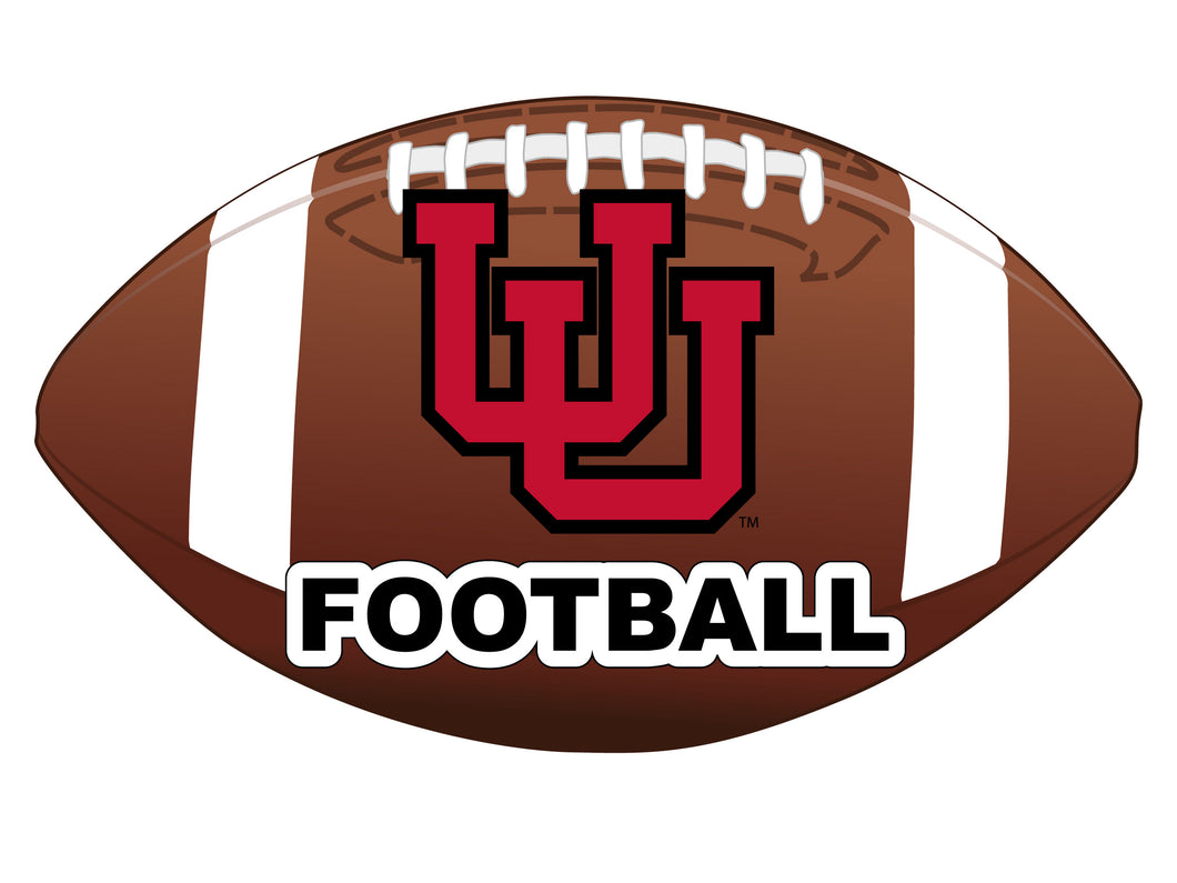 Utah Utes 4-Inch Round Football NCAA Gridiron Glory Vinyl Decal Sticker