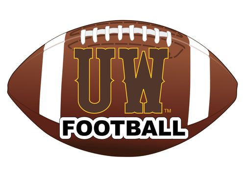 University of Wyoming 4-Inch Round Football NCAA Gridiron Glory Vinyl Decal Sticker