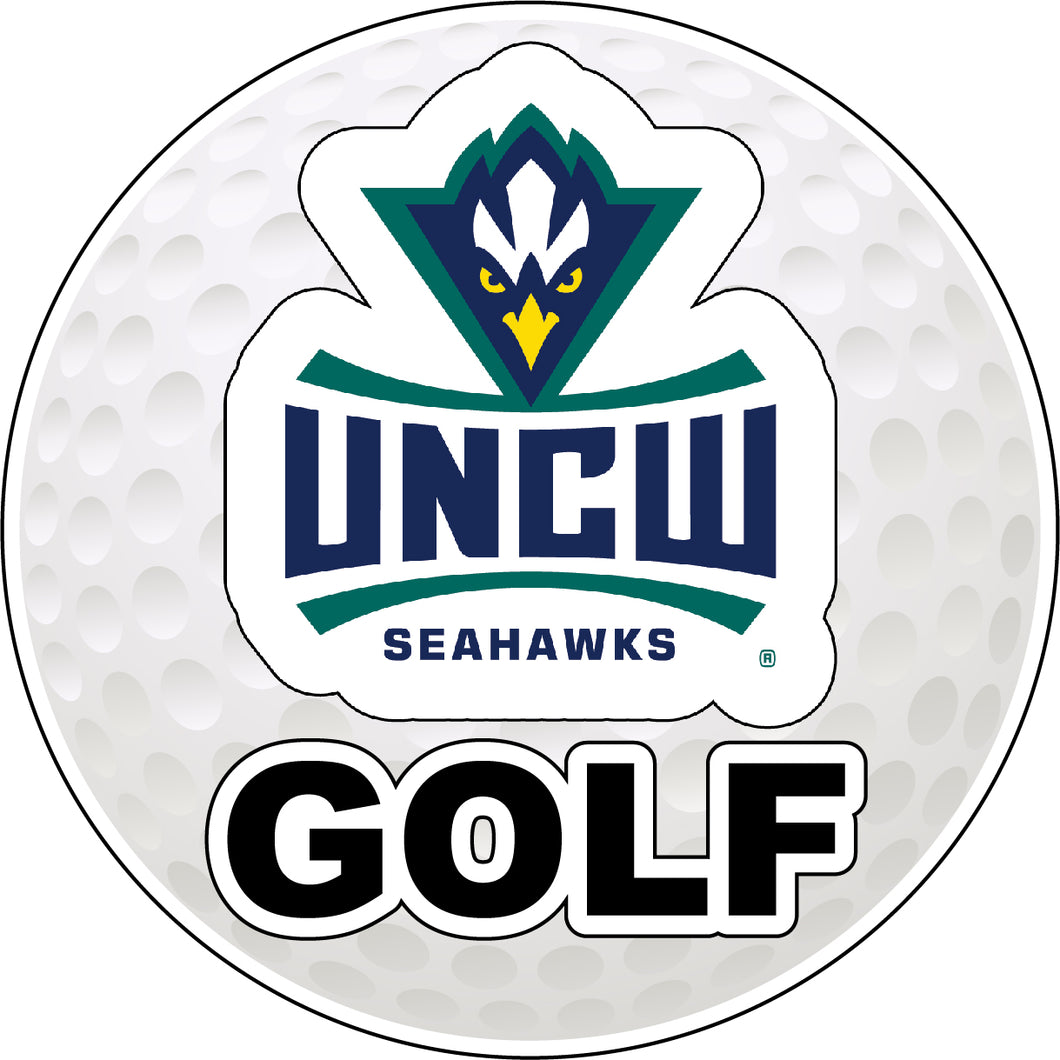 North Carolina Wilmington Seahawks 4-Inch Round Golf NCAA Fairway Fervor Vinyl Decal Sticker