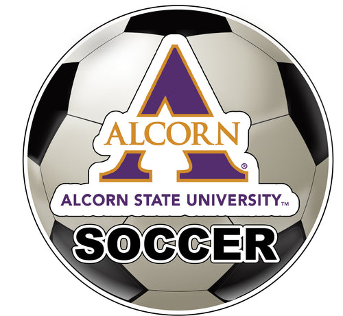 Alcorn State Braves 4-Inch Round Soccer Ball NCAA Soccer Passion Vinyl Sticker