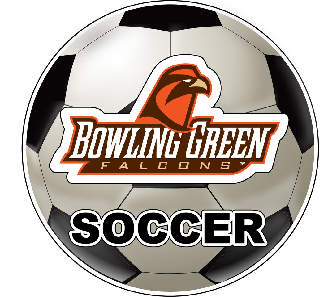 Bowling Green Falcons 4-Inch Round Soccer Ball NCAA Soccer Passion Vinyl Sticker