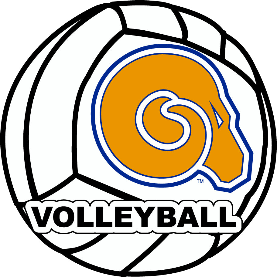 Albany State University 4-Inch Round Volleyball NCAA Vinyl Decal Sticker for Fans, Students, and Alumni