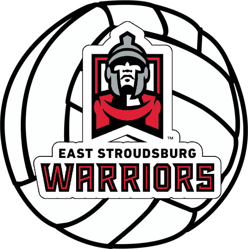 East Stroudsburg University 4-Inch Round Volleyball NCAA Vinyl Decal Sticker for Fans, Students, and Alumni