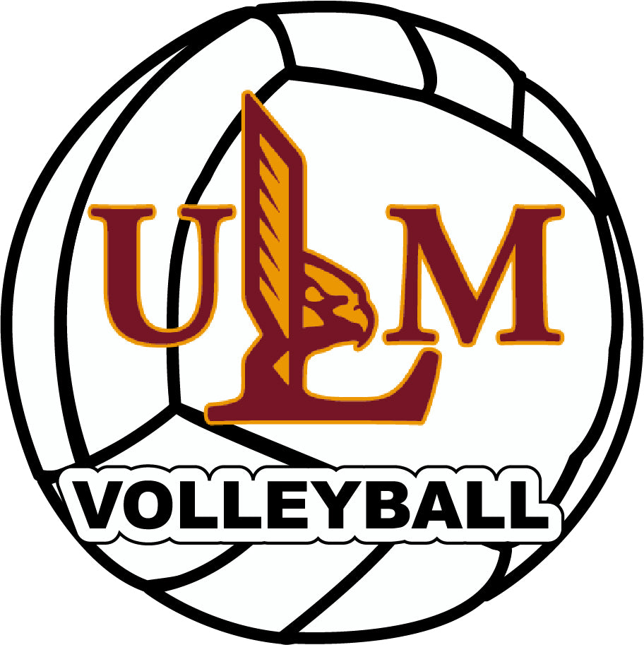 University of Louisiana Monroe 4-Inch Round Volleyball NCAA Vinyl Decal Sticker for Fans, Students, and Alumni