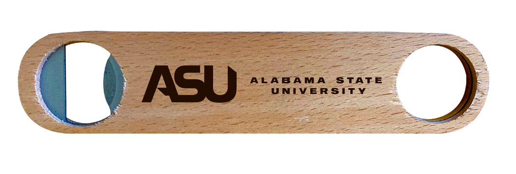 Alabama State University NCAA Elegant Laser-Etched Wooden Bottle Opener - Collegiate Bar Accessory