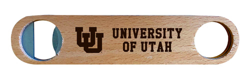 Utah Utes NCAA Elegant Laser-Etched Wooden Bottle Opener - Collegiate Bar Accessory