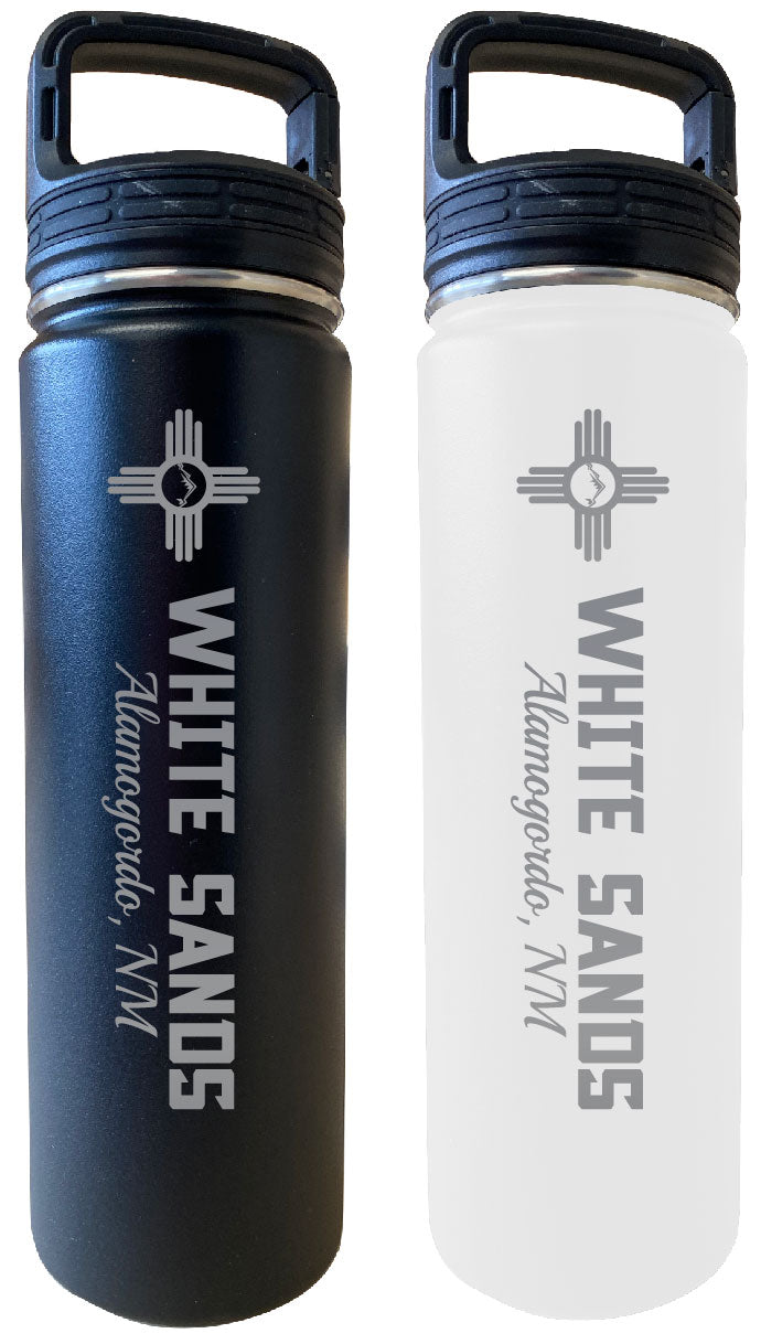 White Sands Alamogordo New Mexico 32 oz Engraved Insulated Double Wall Stainless Steel Water Bottle Tumbler