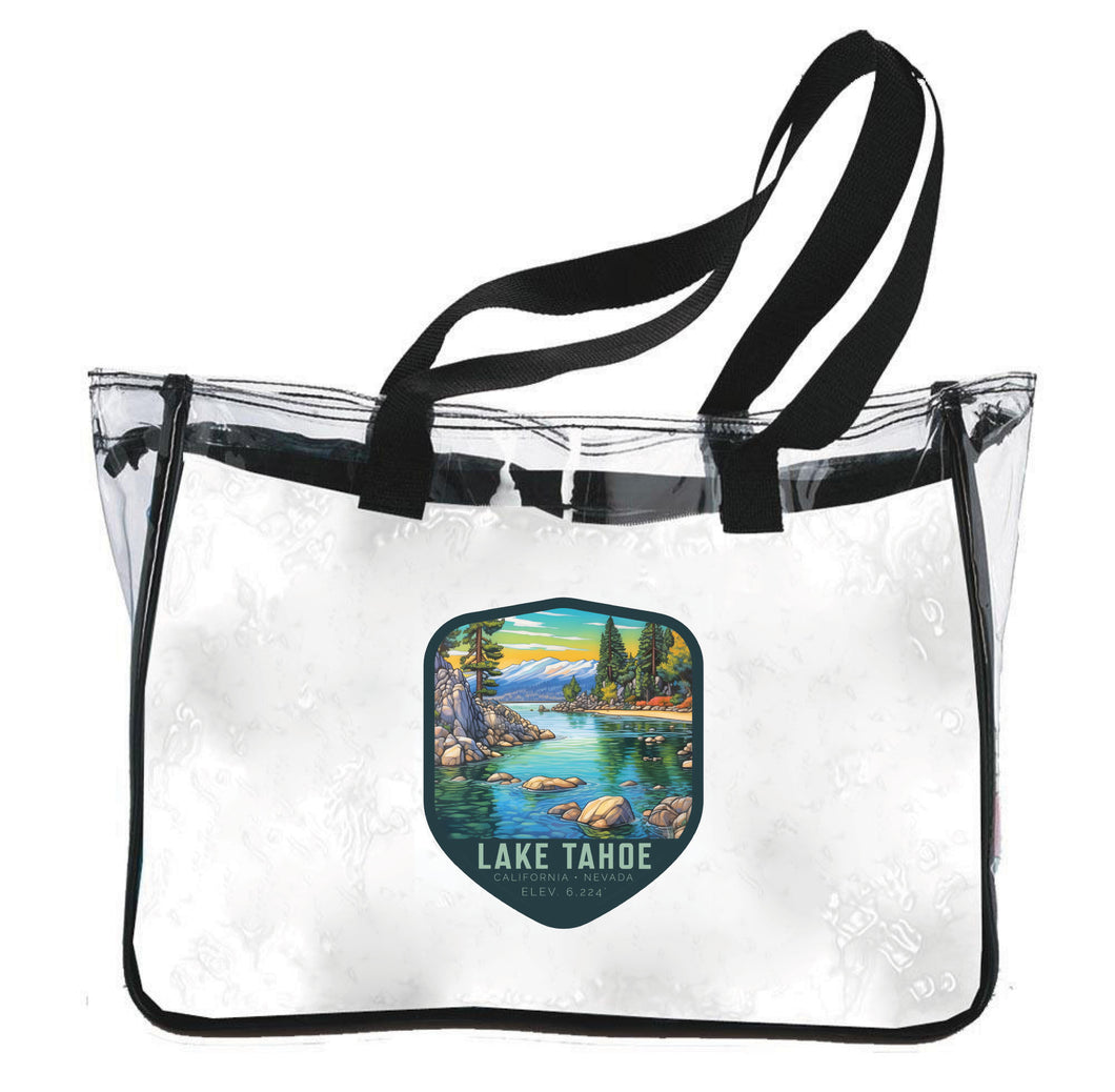 Lake Tahoe California Design B Souvenir Clear Tote Bag