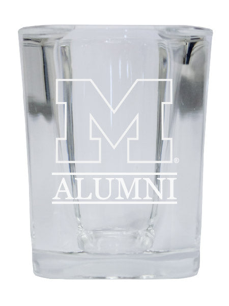 NCAA Michigan Wolverines Alumni 2oz Laser Etched Square Shot Glass 