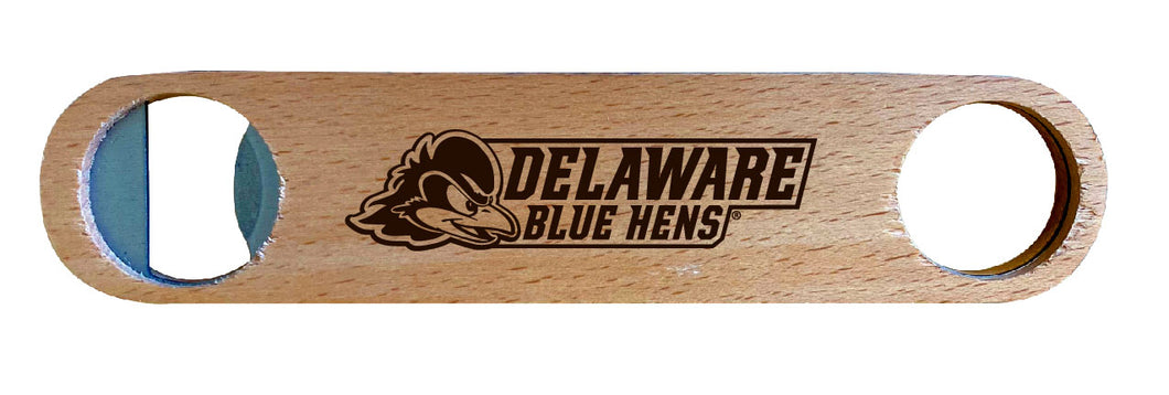 Delaware Blue Hens NCAA Elegant Laser-Etched Wooden Bottle Opener - Collegiate Bar Accessory