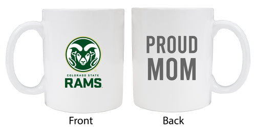 Colorado State Rams Proud Mom Ceramic Coffee Mug - White (2 Pack)