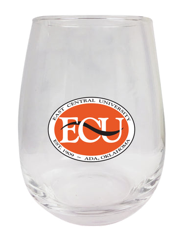 East Central University Tigers Stemless Wine Glass - 9 oz. | Officially Licensed NCAA Merchandise