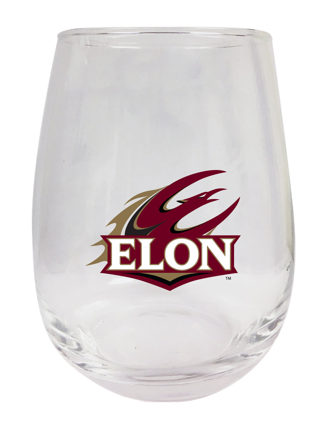 Elon University Stemless Wine Glass - 9 oz. | Officially Licensed NCAA Merchandise