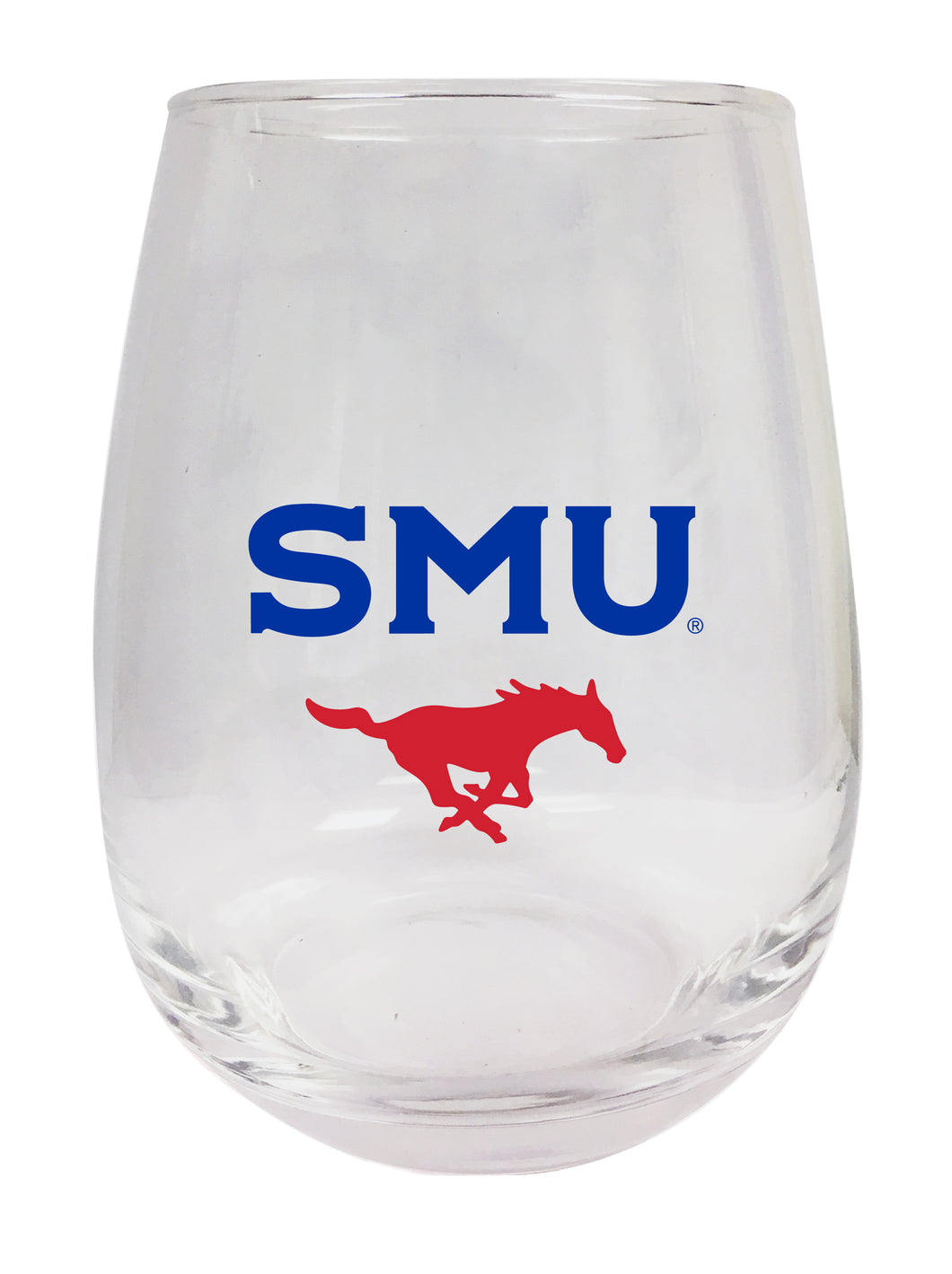 Southern Methodist University Stemless Wine Glass - 9 oz. | Officially Licensed NCAA Merchandise