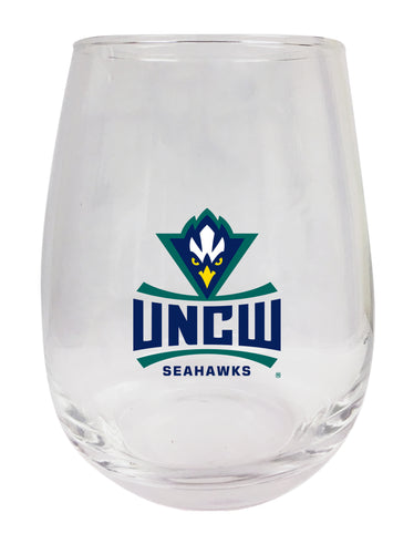 North Carolina Wilmington Seahawks Stemless Wine Glass - 9 oz. | Officially Licensed NCAA Merchandise