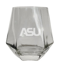 Load image into Gallery viewer, Alabama State University Tigers Etched Diamond Cut 10 oz Stemless Wine Glass - NCAA Licensed
