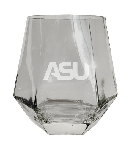 Alabama State University Tigers Etched Diamond Cut 10 oz Stemless Wine Glass - NCAA Licensed