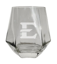 Load image into Gallery viewer, East Tennessee State University Tigers Etched Diamond Cut 10 oz Stemless Wine Glass - NCAA Licensed
