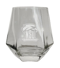 Load image into Gallery viewer, Northeastern State University Riverhawks Tigers Etched Diamond Cut 10 oz Stemless Wine Glass - NCAA Licensed
