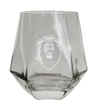 Load image into Gallery viewer, Old Dominion Monarchs Tigers Etched Diamond Cut 10 oz Stemless Wine Glass - NCAA Licensed
