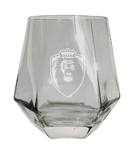 Old Dominion Monarchs Tigers Etched Diamond Cut 10 oz Stemless Wine Glass - NCAA Licensed