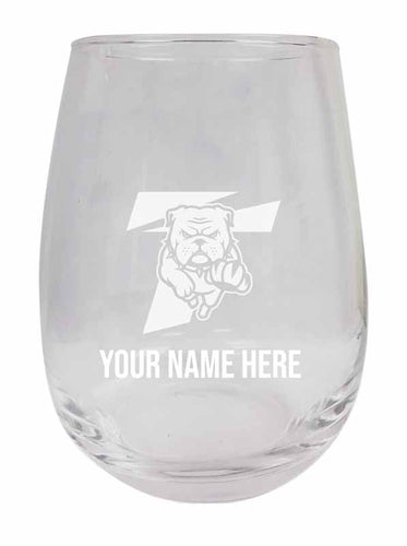 Truman State University NCAA Officially Licensed Laser-Engraved 9 oz Stemless Wine Glass - Personalize with Your Name, Ideal for Wine & Cocktails