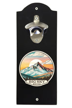 Load image into Gallery viewer, Big Sky Montana mountain Sunset Design Souvenir  Wall mounted bottle opener
