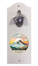 Load image into Gallery viewer, Big Sky Montana mountain Sunset Design Souvenir  Wall mounted bottle opener
