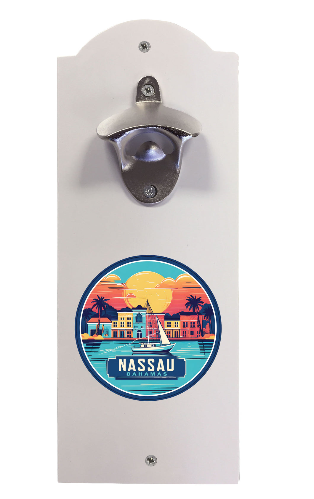 Nassau  the Bahamas Design A Souvenir  Wall mounted bottle opener